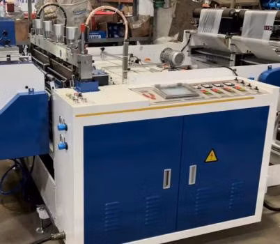 Automatic Recycle Plastic Garbage Bag Forming Machine PLA Biodegradable PE Shopping T-Shirt Vest Bag Making Machine