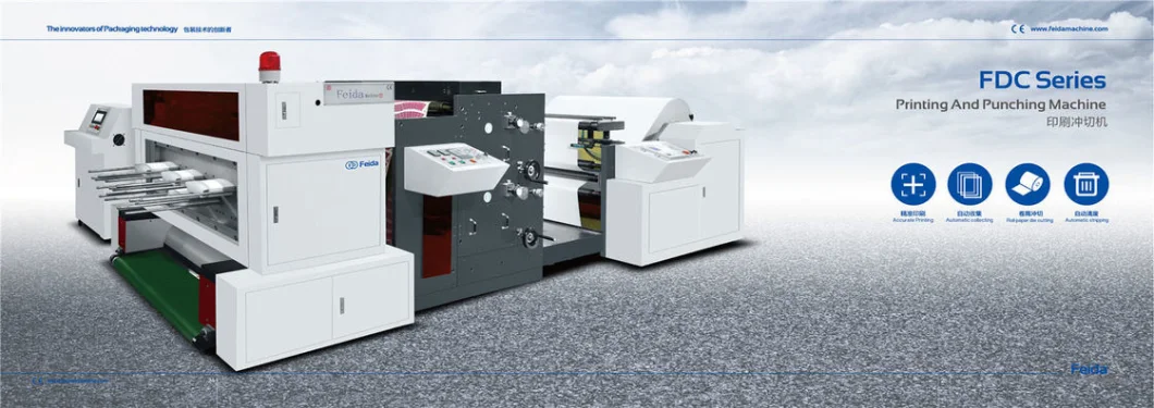 Automatic Coffee Disposable Paper Cup Box Bowl Bag Square Food Dinner Plates Plate and Fans Water Ink Forming Making Flexo Printer Punching Die Cutting Machine